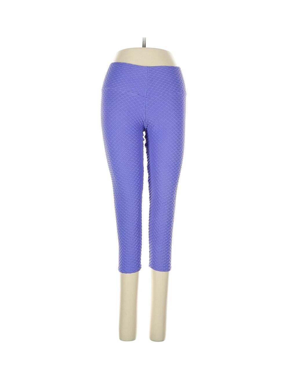 Booty By Brabants Purple Croco Skin Active Pants Leggings Size OS